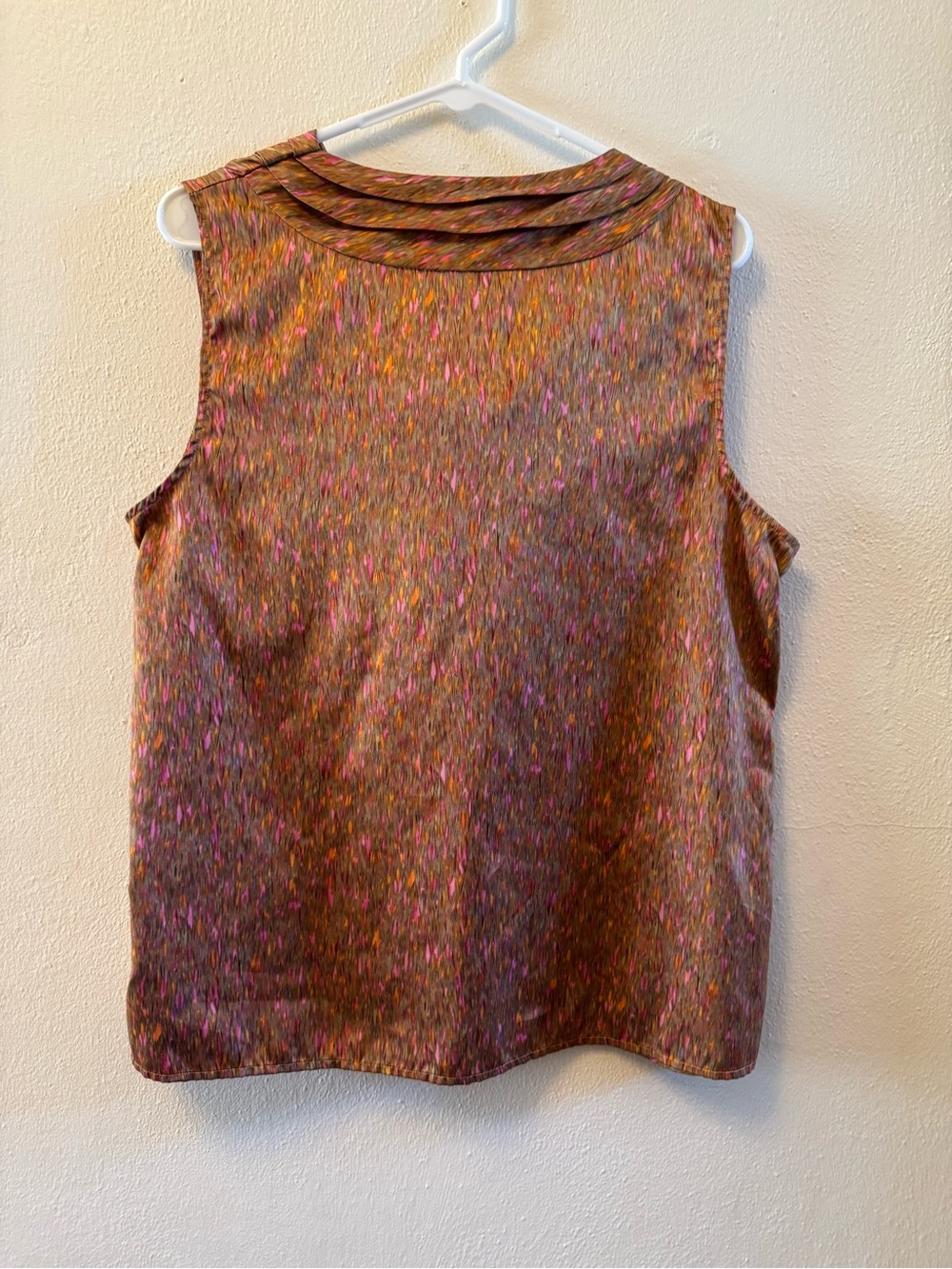 The Limited Cowl Neck Blouse Sleeveless Multicolor Abstract Print Top XL - Picture 2 of 8
